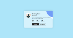 Read more about the article Profile Card Using HTML and CSS