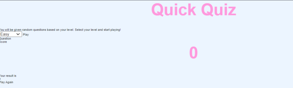 Quiz App Using HTML, CSS and Javascript