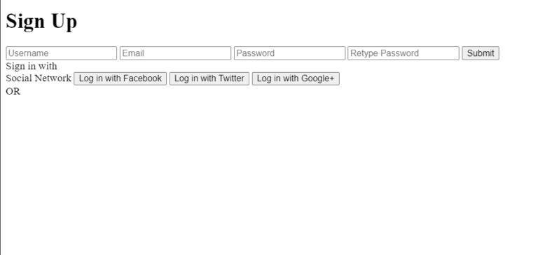 Signup form Using HTML and CSS