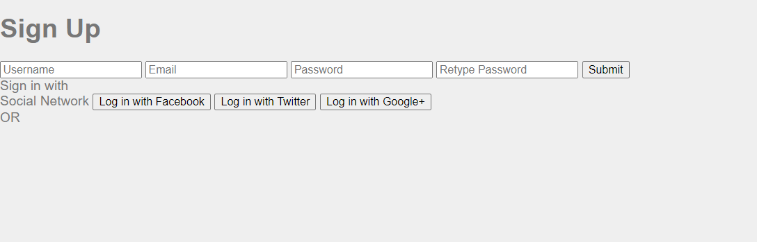 Signup form Using HTML and CSS