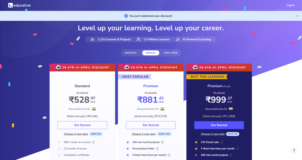 Educative Subscription Plans