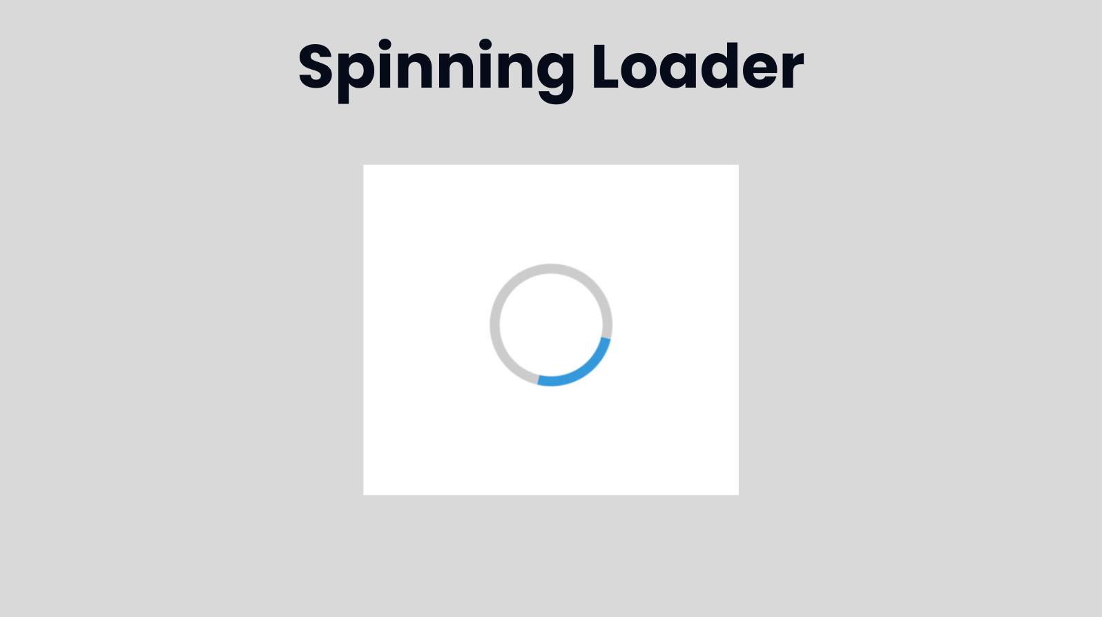 Spinning Loader Using HTML and CSS - FoolishDeveloper