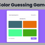 Color Guessing Game using HTML , CSS and JavaScript