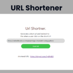 URL Shortener Using HTML, CSS and JavaScript