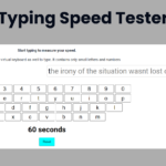 Typing Speed Tester Using HTML, CSS and JavaScript