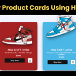 Sneaker Product Cards Using HTML CSS