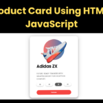 3D Product Card Using HTML CSS JavaScript