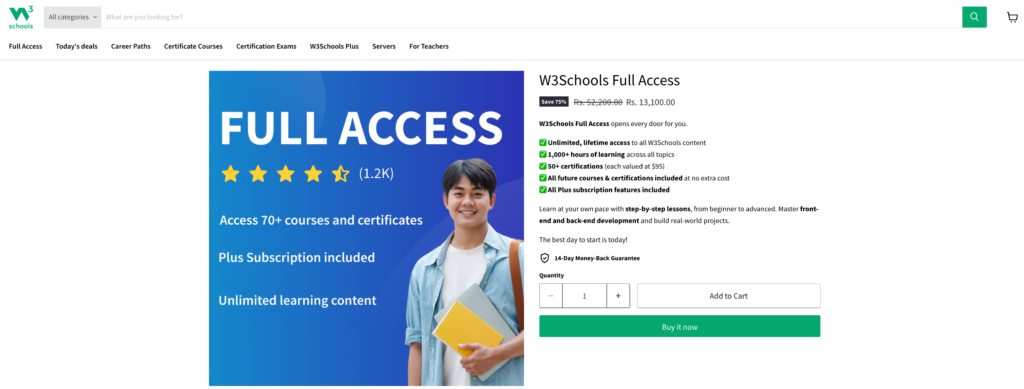 W3schools coupon code