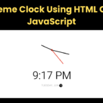 Theme Clock Using HTML CSS JavaScript
